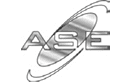Logo with the letters "ASE" in a metallic font. Two curved arrows orbit the letters, creating a circular motion effect around the text.